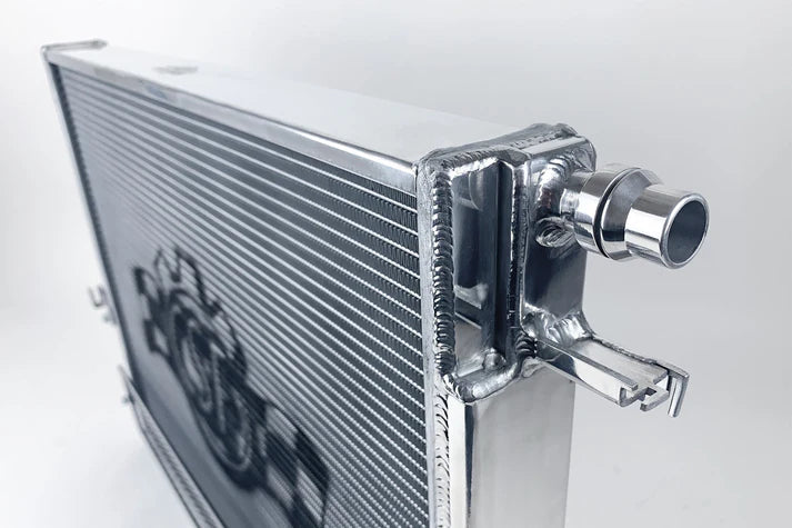 A90 Supra / BMW G-Series High-Performance Heat Exchanger w/ Rock Guard Front View