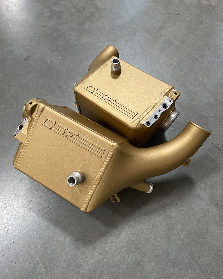 BMW F9X M5/M8 Twin Charge-Air-Cooler Set Front View Gold