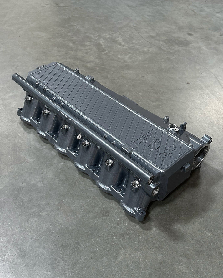 BMW Gen 1 B58 Charge Air Cooler Manifold Front View Grey