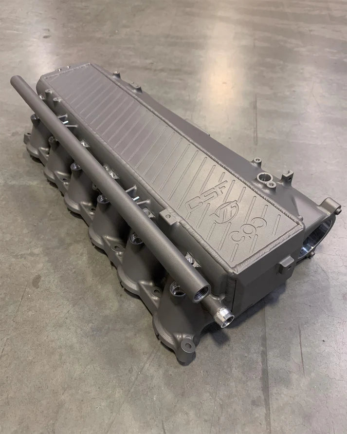 BMW Gen 1 B58 Charge Air Cooler Manifold Front View Grey