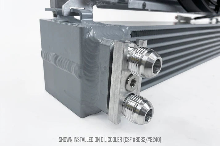BMW S54 Swap E36 Oil Cooler -10 AN Fitting Adapter Front View