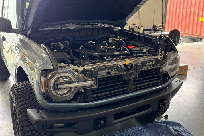 Ford Bronco 2.7L External Transmission Oil Cooler Kit Front View