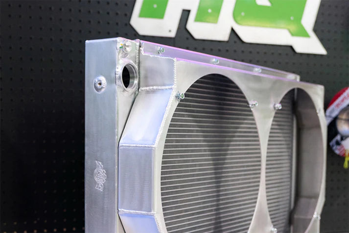 Motorsport Dual-Pass Radiator with Shroud + 14" SPAL brushless fans & harnesses