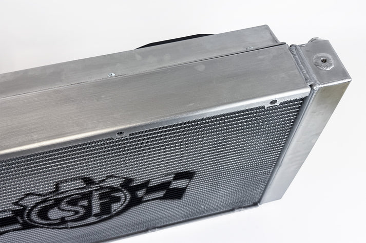 Motorsport Dual-Pass Radiator with Shroud + 14" SPAL brushless fans & harnesses