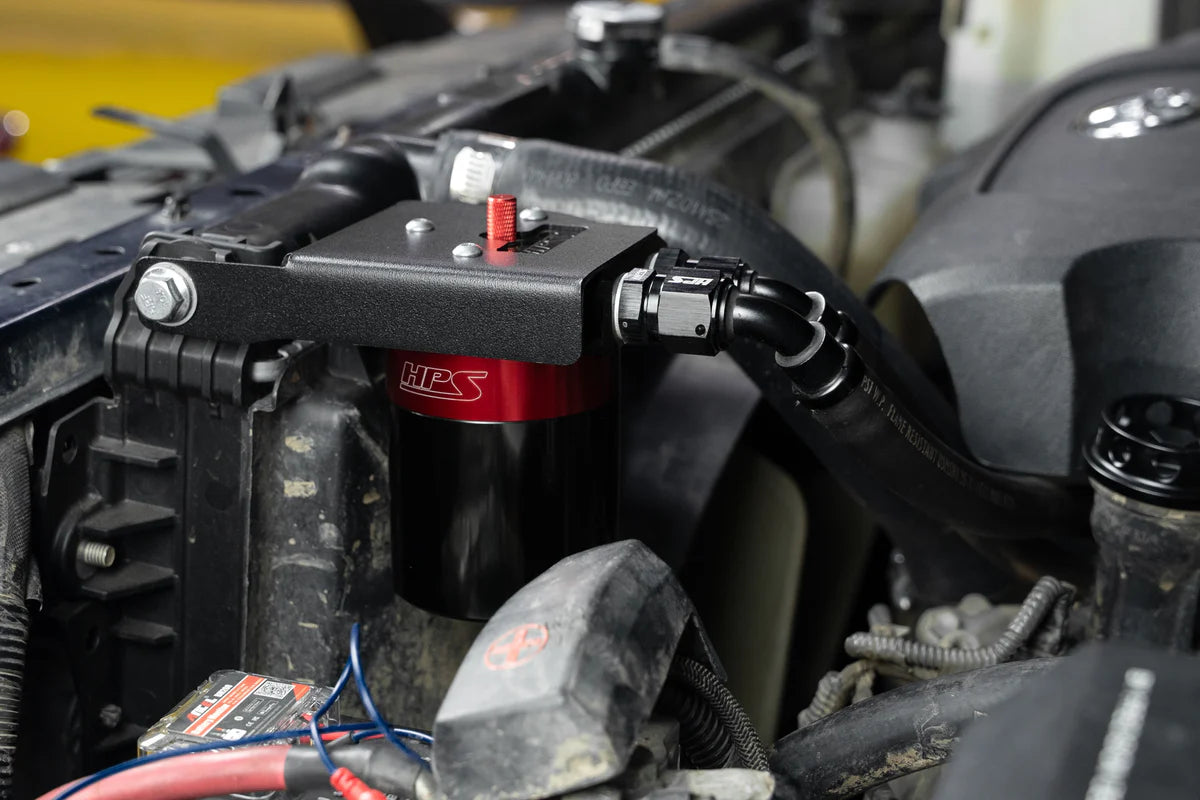 HPS Performance Aluminum Oil Catch Can Kit - Toyota
