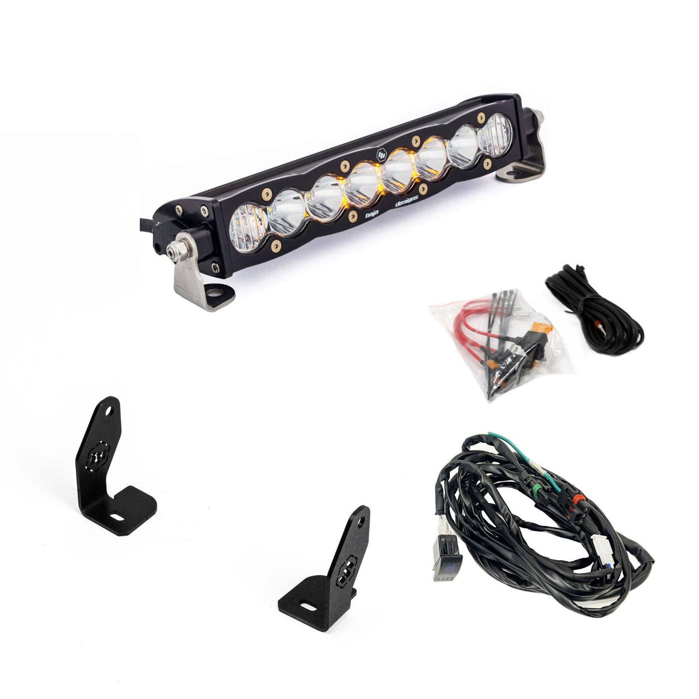 S8 10" Light Bar Hood Mount Kit - Polaris 2025 RZR Pro-R; Pro-S; Pro-XP Front View