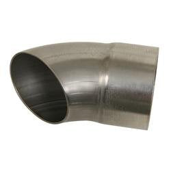 3-1/2" 304 Stainless Steel Turnout for Muffler Outlet- 6" Long Front View