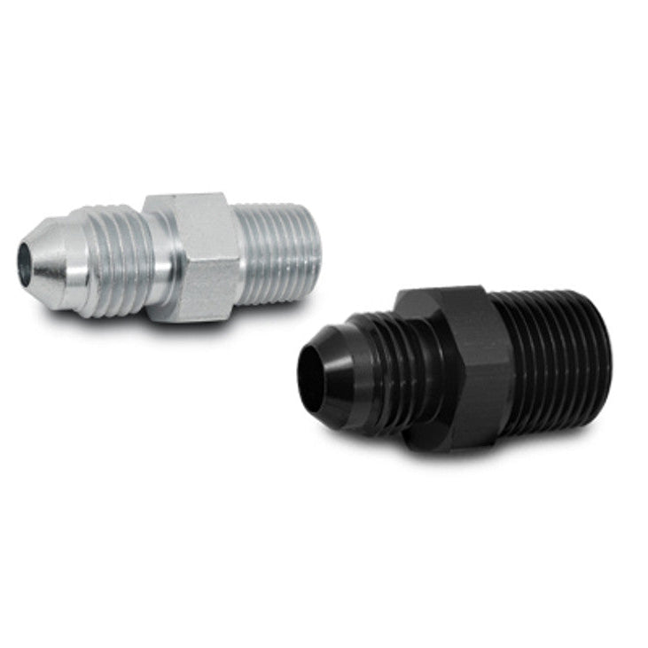 Male AN Flare to Male NPT Straight Adapters Front View