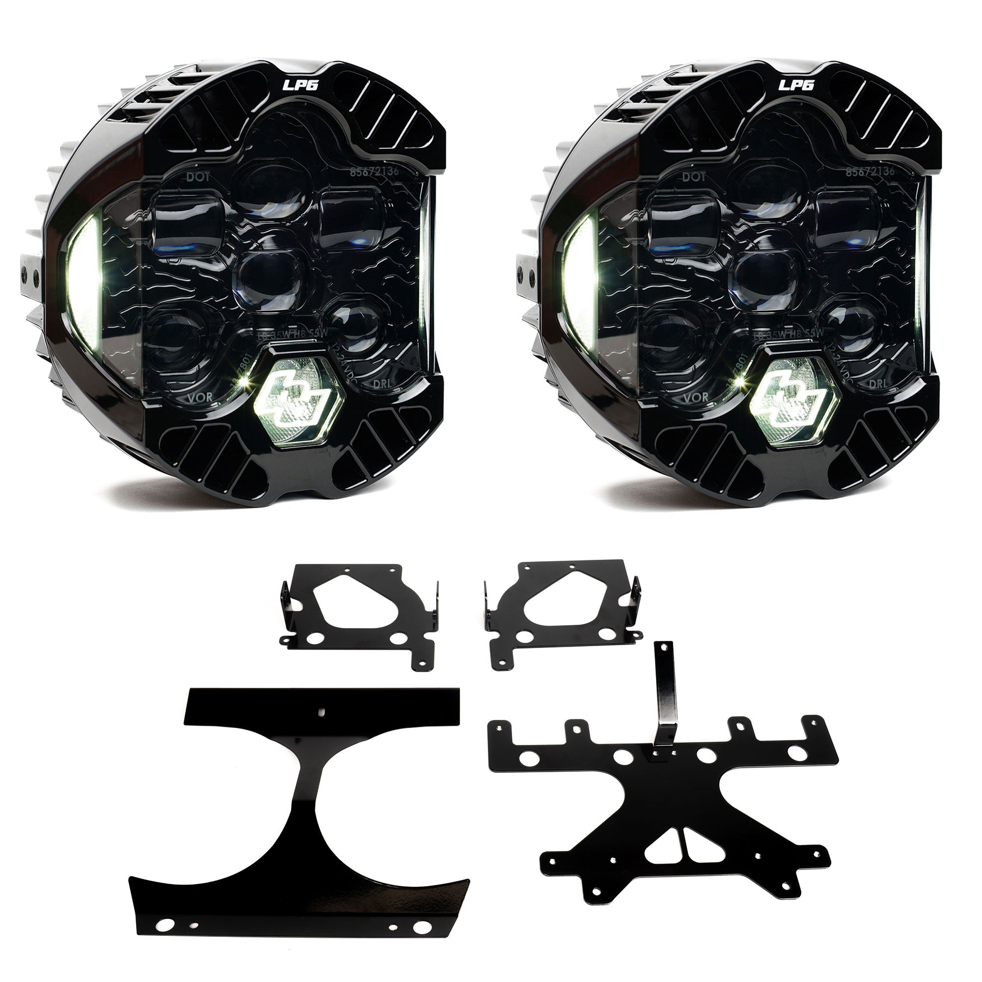 DOT LP6 LED Headlight Kit - 2015-2024 Harley Davidson Road Glide Front View
