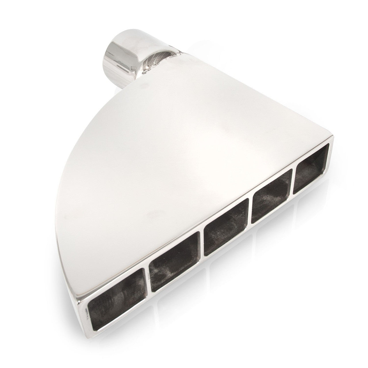 Boxxter Style Polished Exhaust Tip 304 Stainless Steel Front View