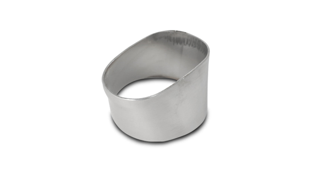 Stainless Steel Turbo Outlet Flange for 90mm x 55mm Oval to 3" (76mm) Round Transition Weld Adapter