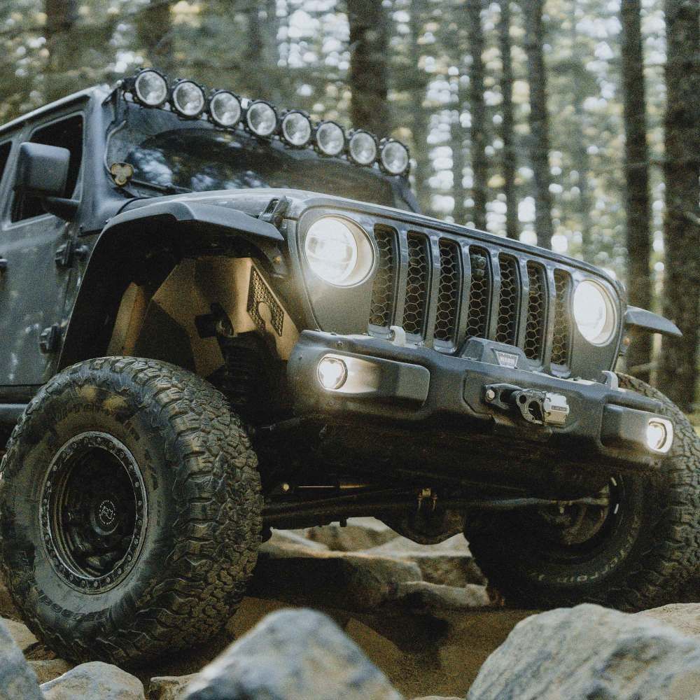 KC HiLites FLEX ERA 3 Dual Mode SAE Fog LED Light Pods | 2-Light Master Kit - Jeep JK/JL/JT Steel Bumpers