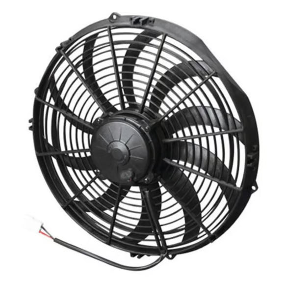 SPAL Electric 14.00" Fan Puller Style High Performance 1864CFM 10-blade curved style blade Front View