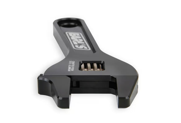 Earl's Aluminum Adjustable AN Wrench - fits -3 to -12 AN Sizes Front View Black