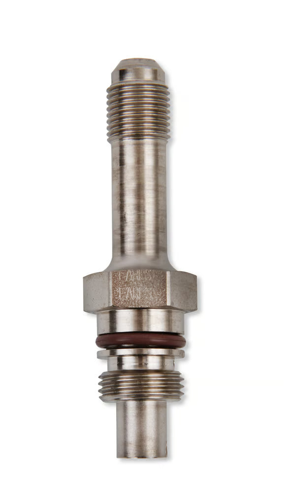 Earl's ADAPTER AN -6 TO PS PUMP-USE W/HOLLEY PUMP Front View Silver