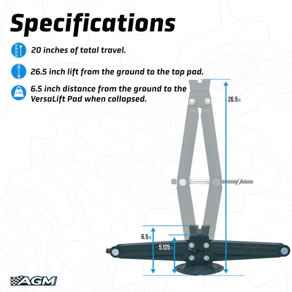 AGM | The Scissor Jack Front View Black