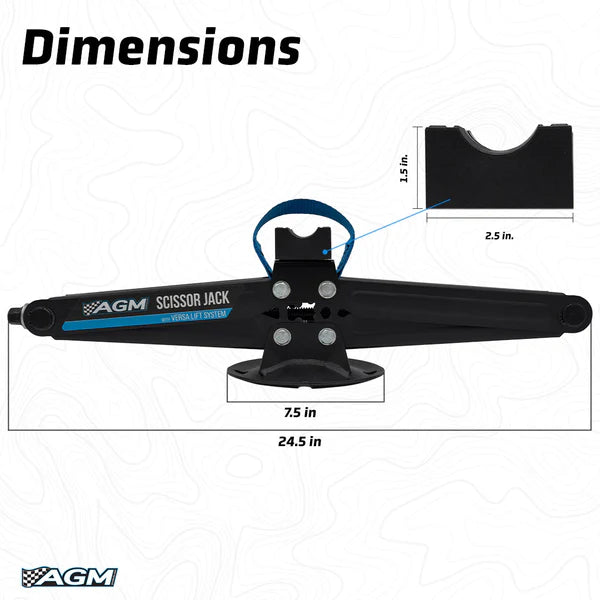 AGM | The Scissor Jack Front View Black