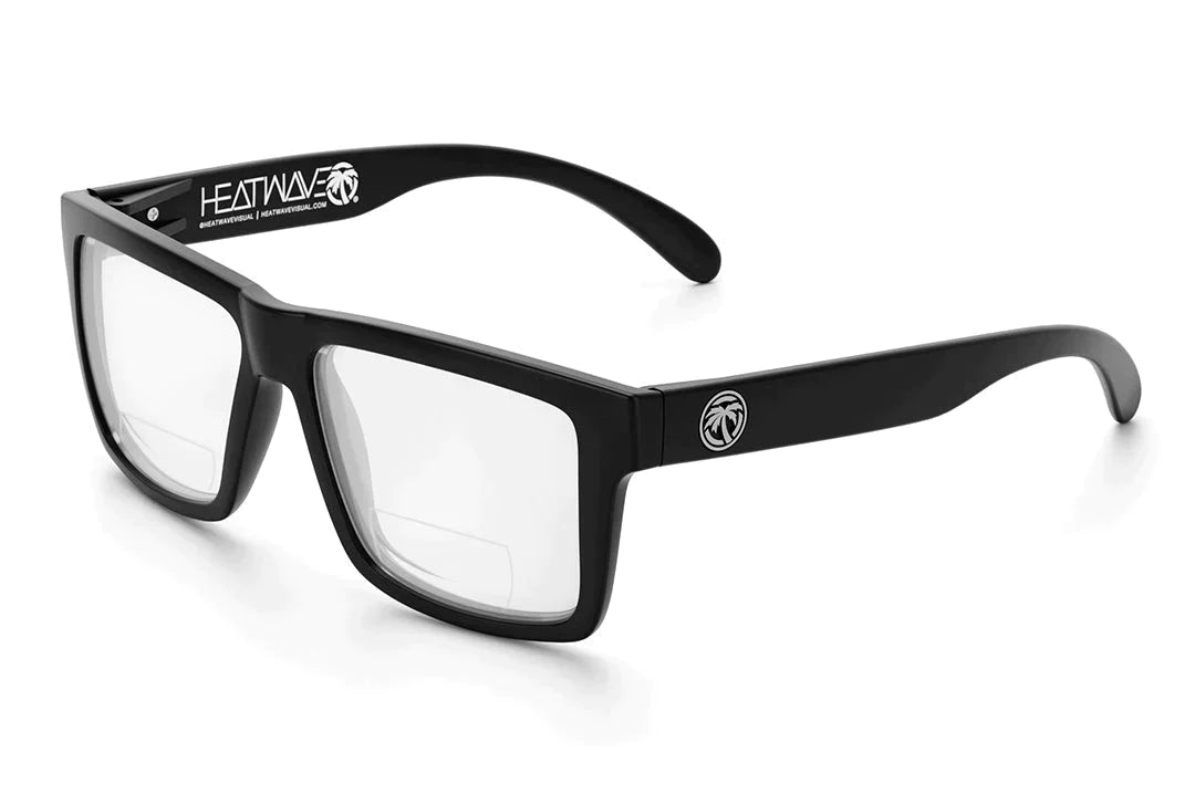 XL VISE Z87 BI-FOCAL GLASSES: BLACK FRAME - CLEAR LENS