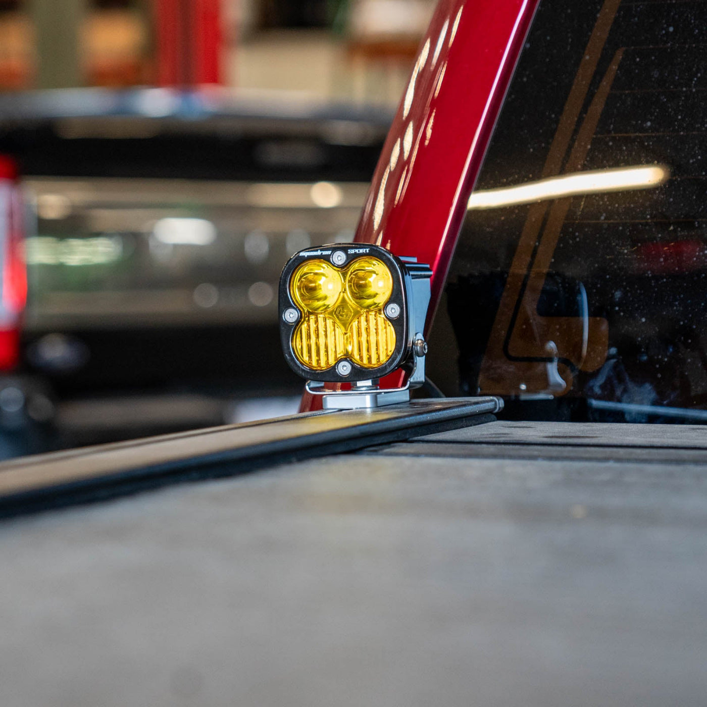 SDHQ Built Billet Bed Rail Chase Light Mount installed 