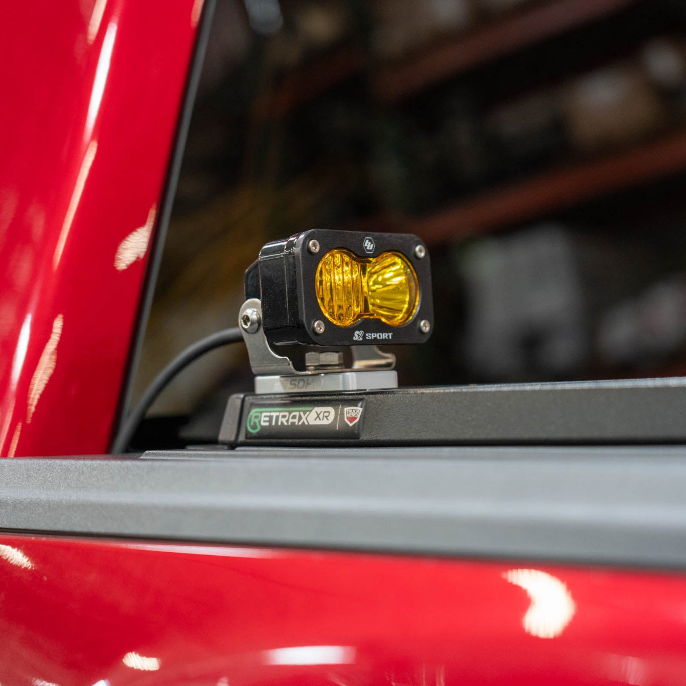SDHQ Built Billet Bed Rail Chase Light Mount installed 