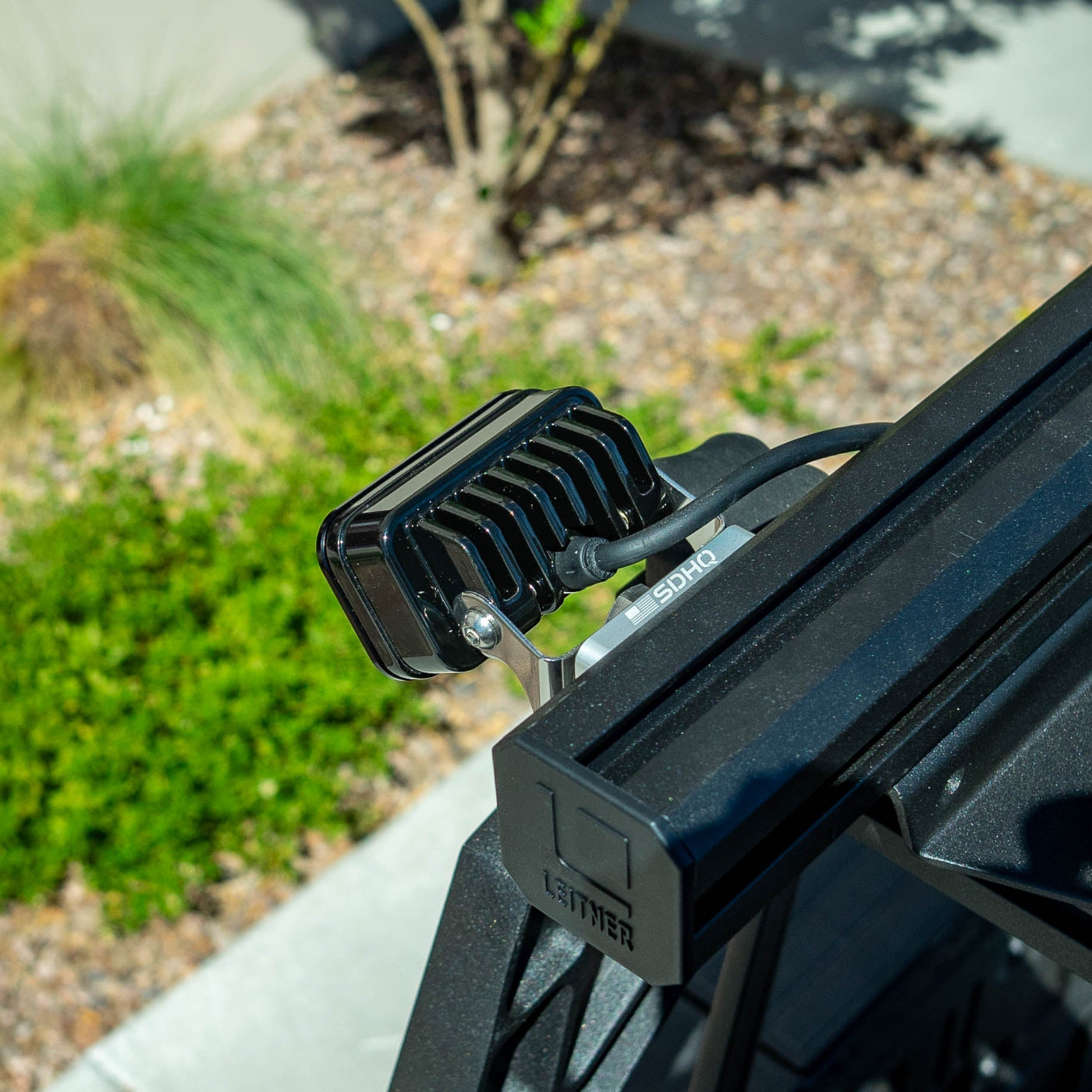 SDHQ Built Billet Bed Rail Chase Light Mount installed 