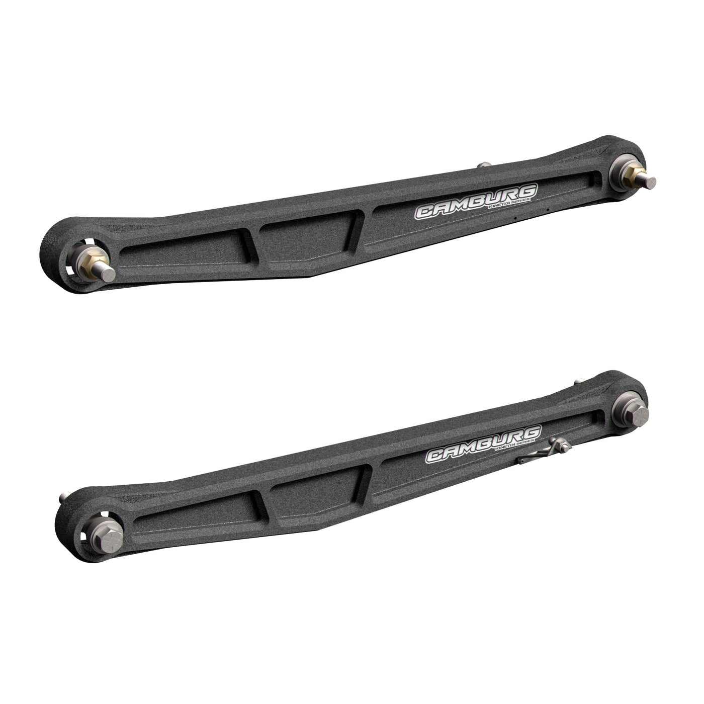 Camburg Engineering 2024-2025 Ford Ranger Raptor KINETIK Series Rear Billet Trailing Arm Kit Front View Black