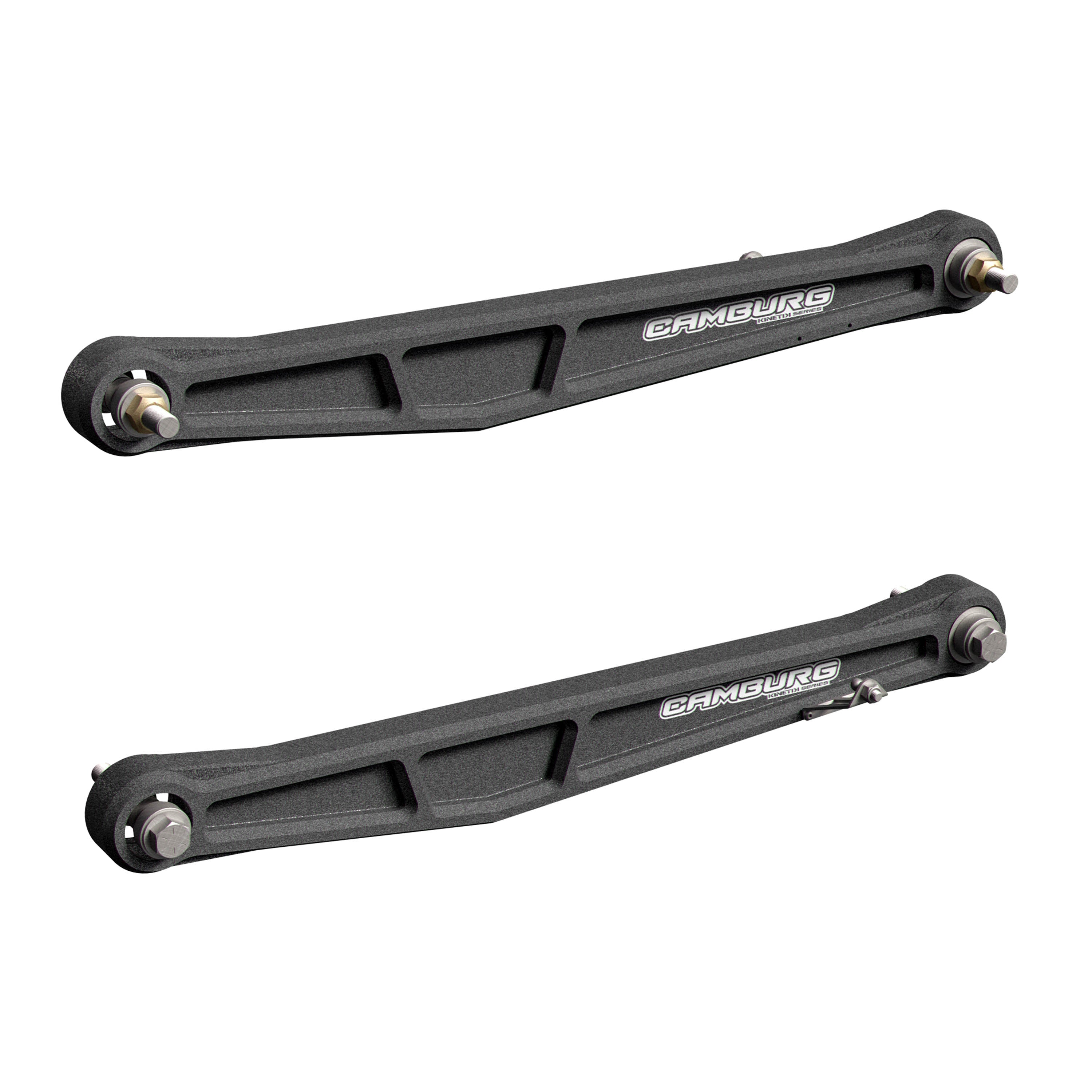 Camburg Engineering 2024-2025 Ford Ranger Raptor KINETIK Series Rear Billet Trailing Arm Kit Front View Black