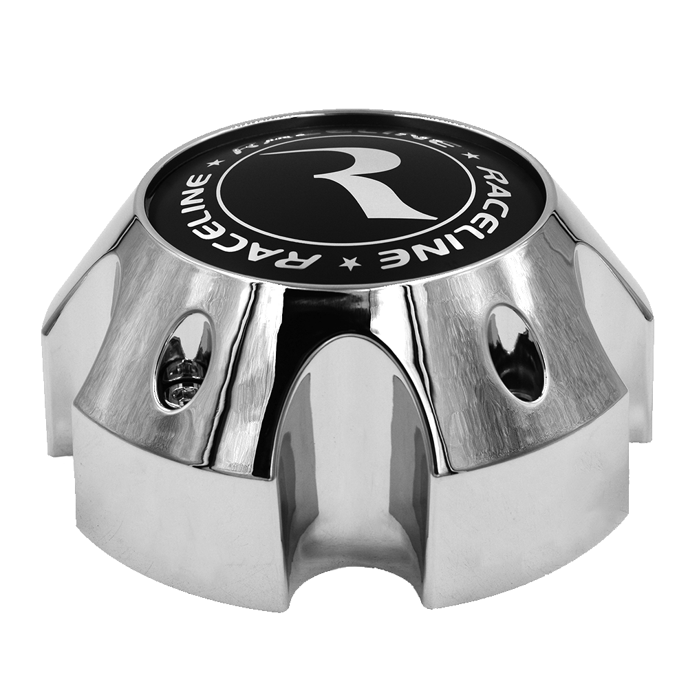 RACELINE 982 RAPTOR CAP CHROME W/BLACK LOGO 5X5.5/5X150