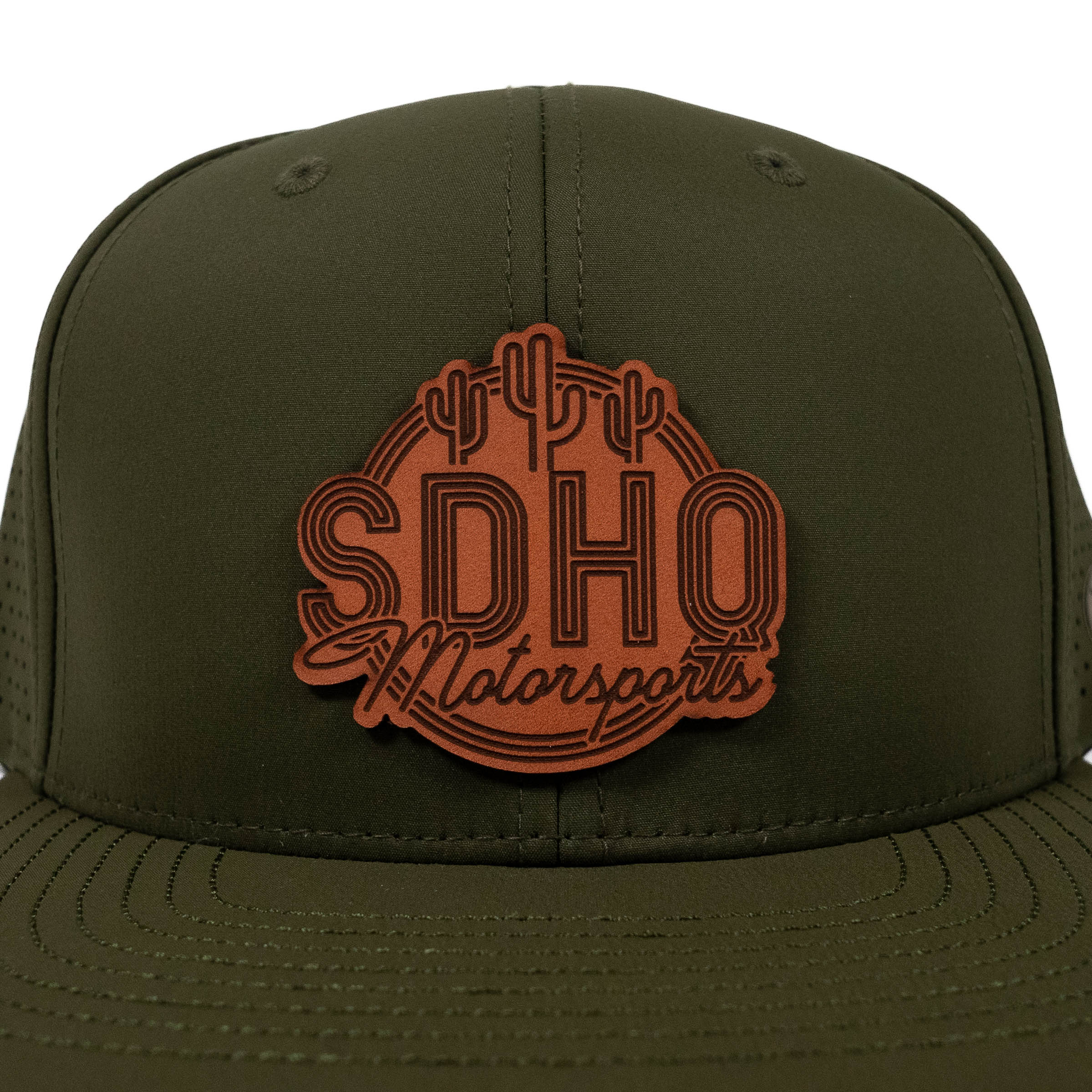 The Elite Hat w/ Leather SDHQ Motorsports Logo