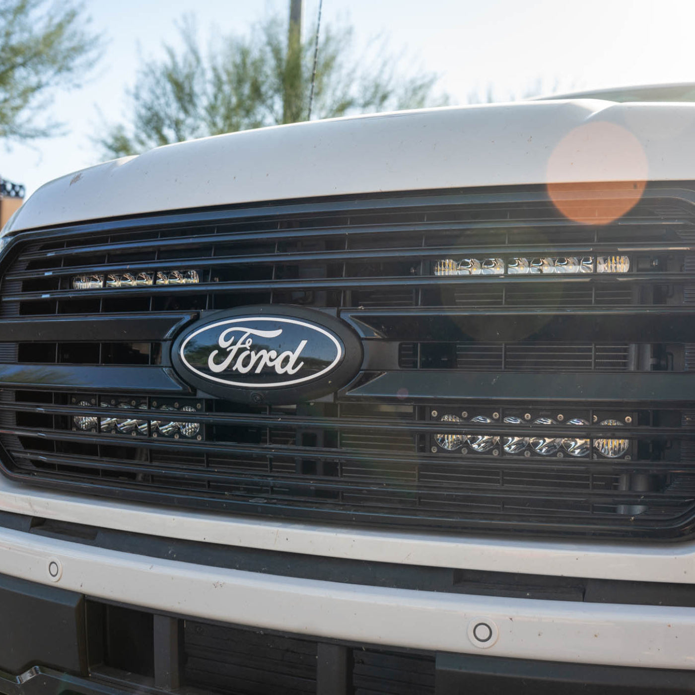 SDHQ Built '21-25 F150 / Raptor Behind the Grille Light Mounting Kit installed 