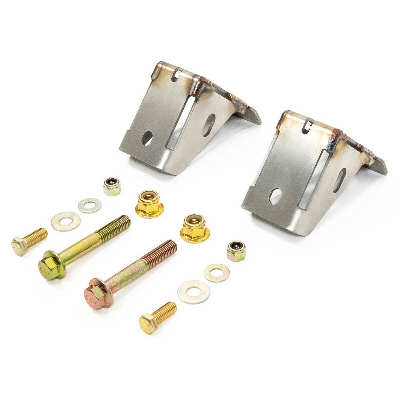 '09-25 Ford F-150 SDHQ Built Rear Shock Guards display of included parts and hardware 