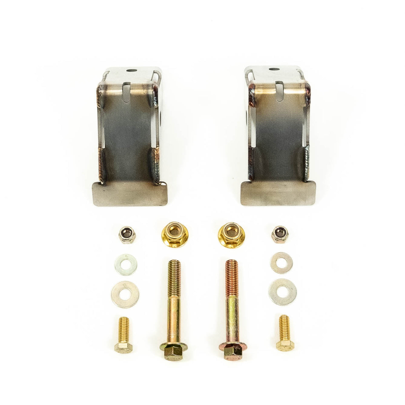 '09-25 Ford F-150 SDHQ Built Rear Shock Guards display of included parts and hardware 