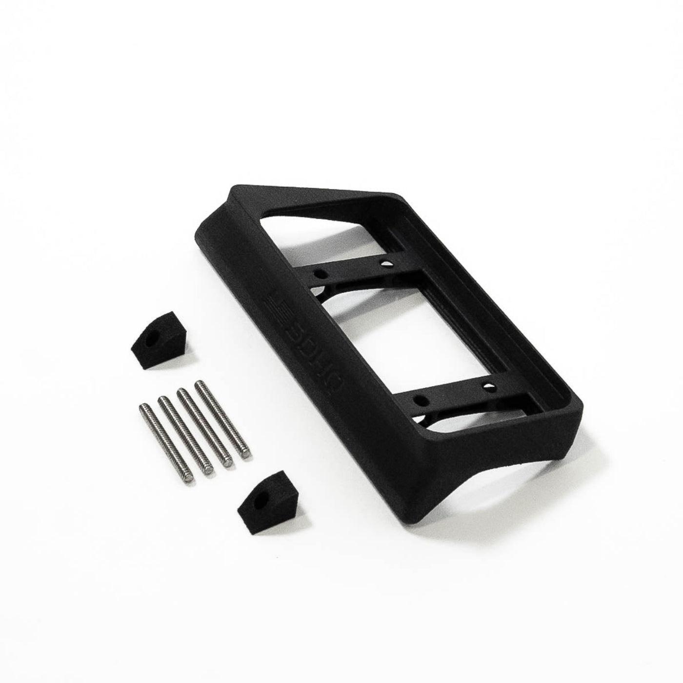 '17-22 Ford F250/350 SDHQ Built Switch Pros SP-9100 Flow Through Center Console Keypad Mount display of included parts and hardware