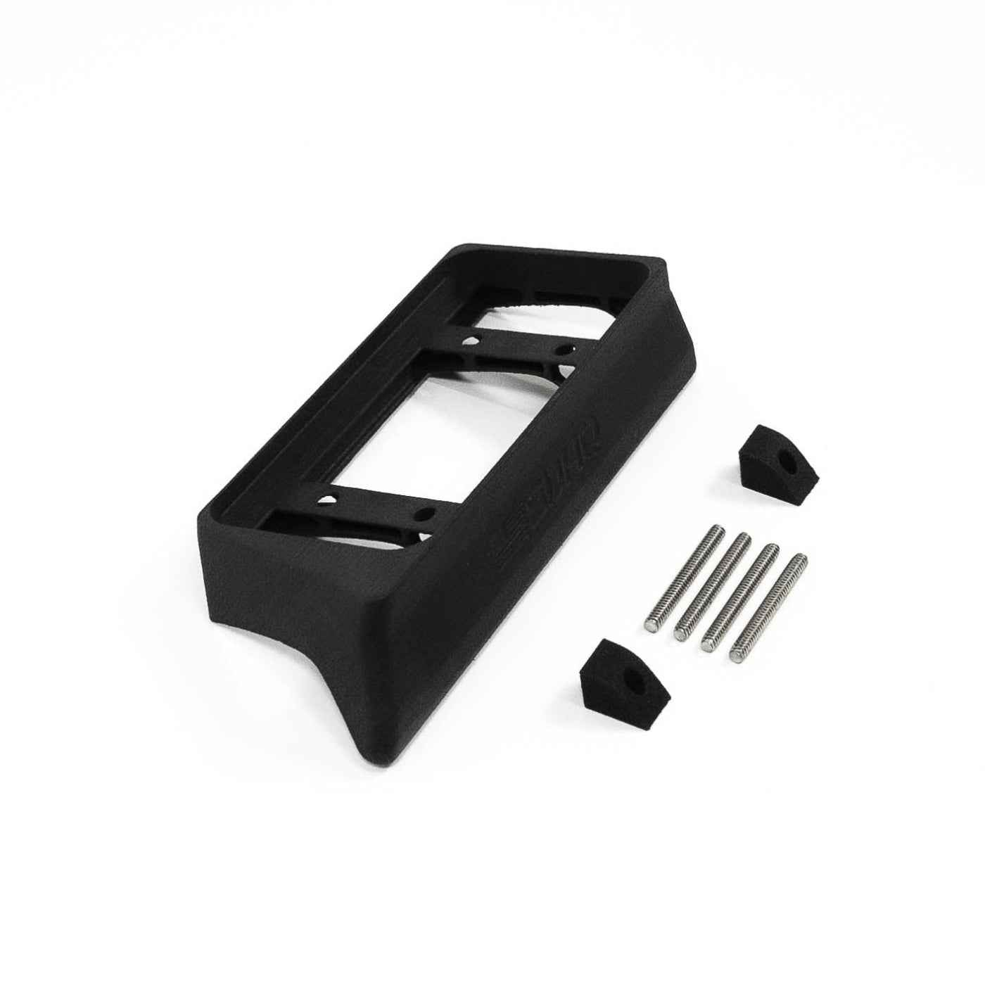 '17-22 Ford F250/350 SDHQ Built Switch Pros SP-9100 Flow Through Center Console Keypad Mount display of included parts and hardware 