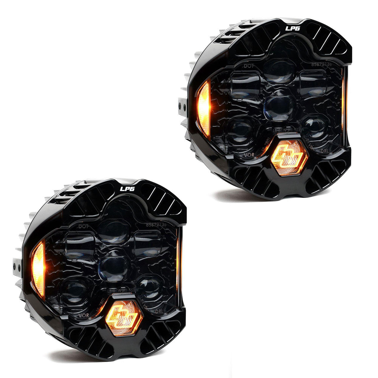 DOT LP6 LED Headlight Replacement Pair Front View