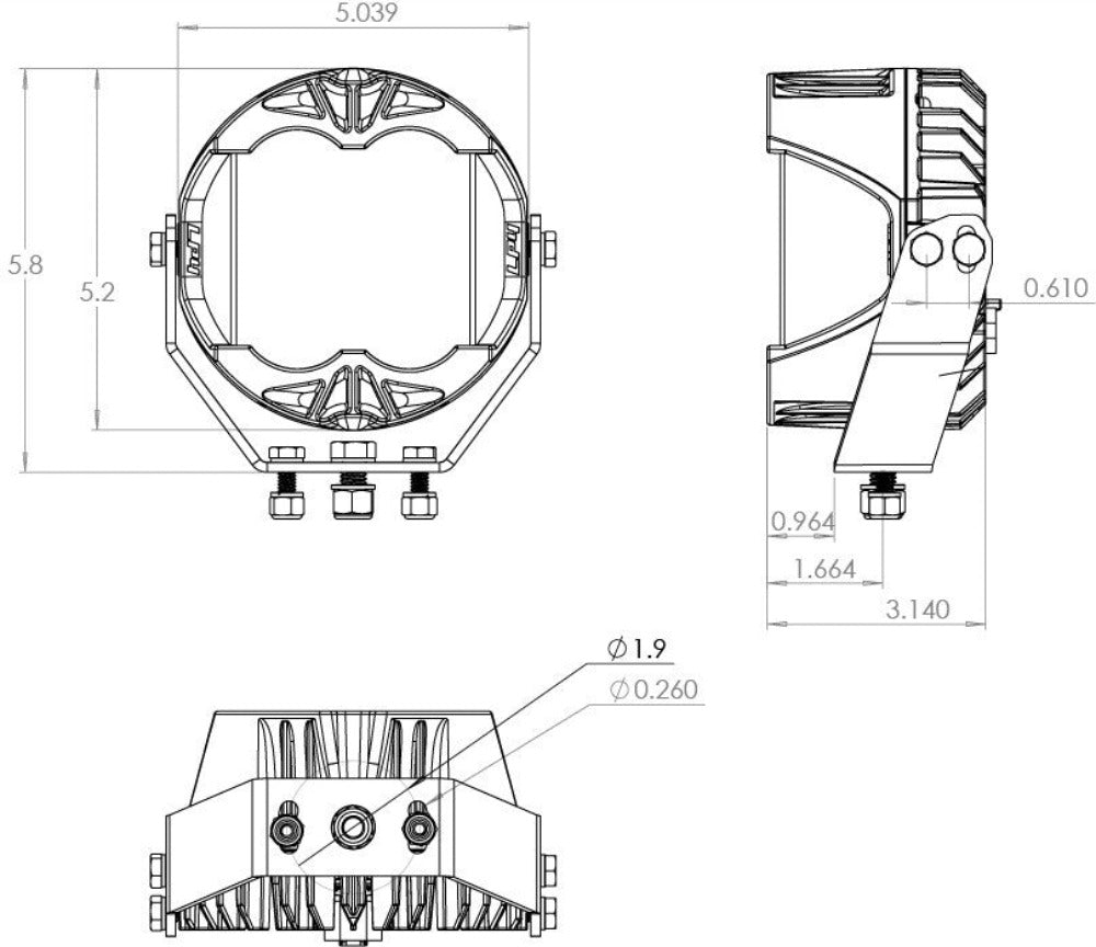 LP4 Pro, Pair Driving/Combo LED, Red Backlight Baja Designs Diagram of Design