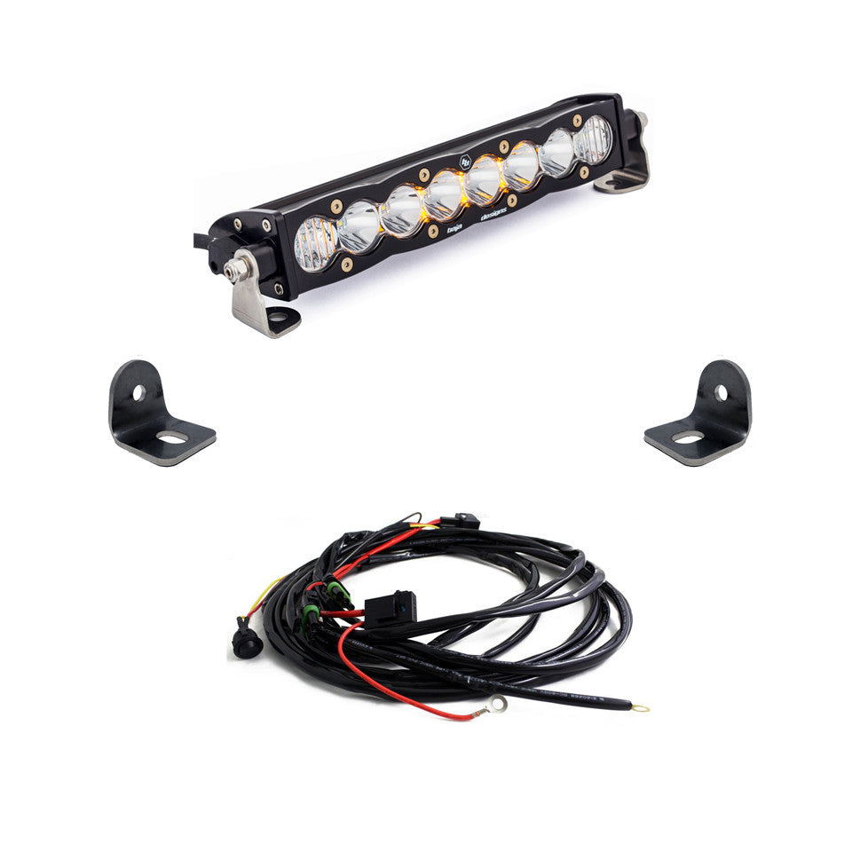 Polaris S8 10 Inch Hood Mount Light Bar Kit - Polaris 2019-21 RZR XP Turbo; 2018-21 RZR Turbo S