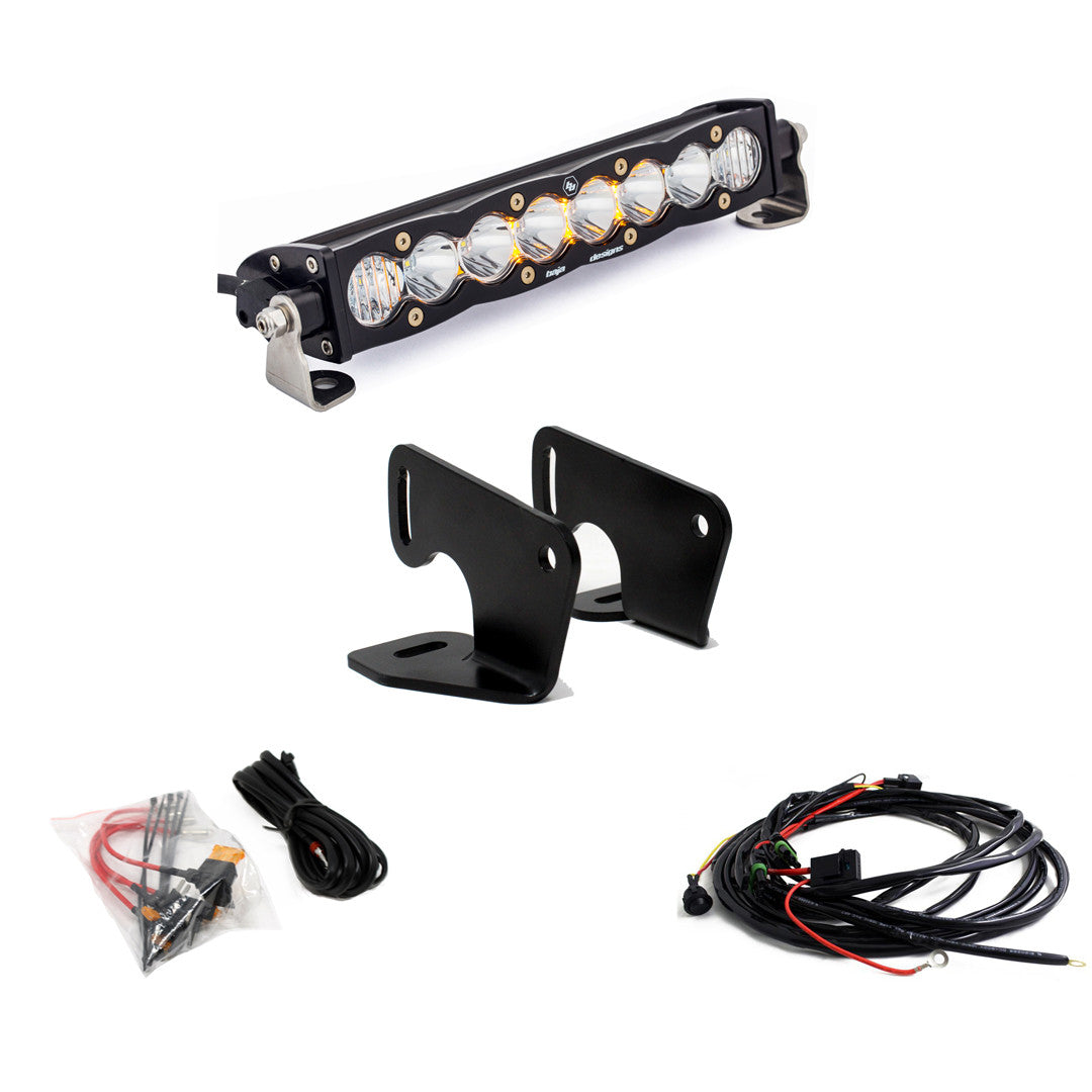 Polaris S8 10 Inch Hood Mount Light Bar Kit - Polaris 2020-25 RZR Pro XP; 2024 RZR Turbo R