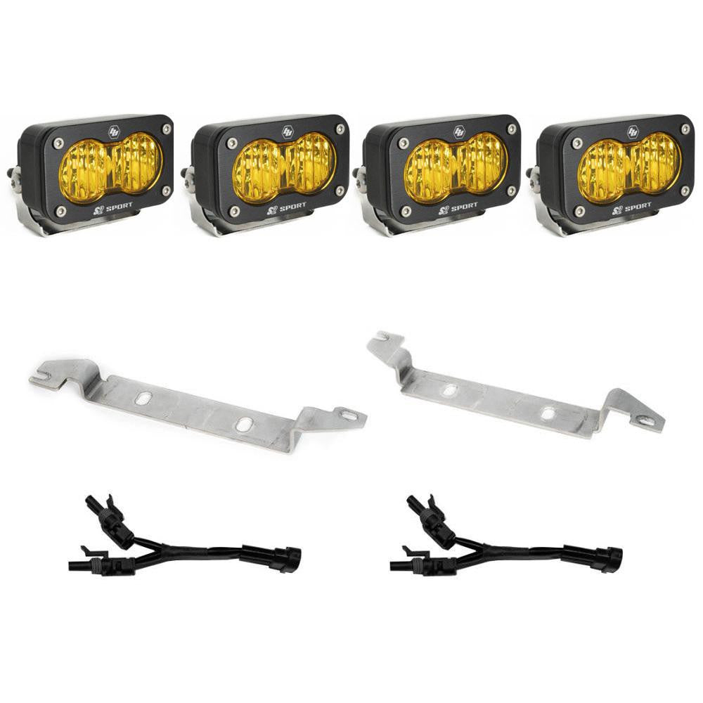 '22-24 Toyota Tundra Baja Designs S2 Sport OEM Fog Light Replacement Kit Display of Included Parts 