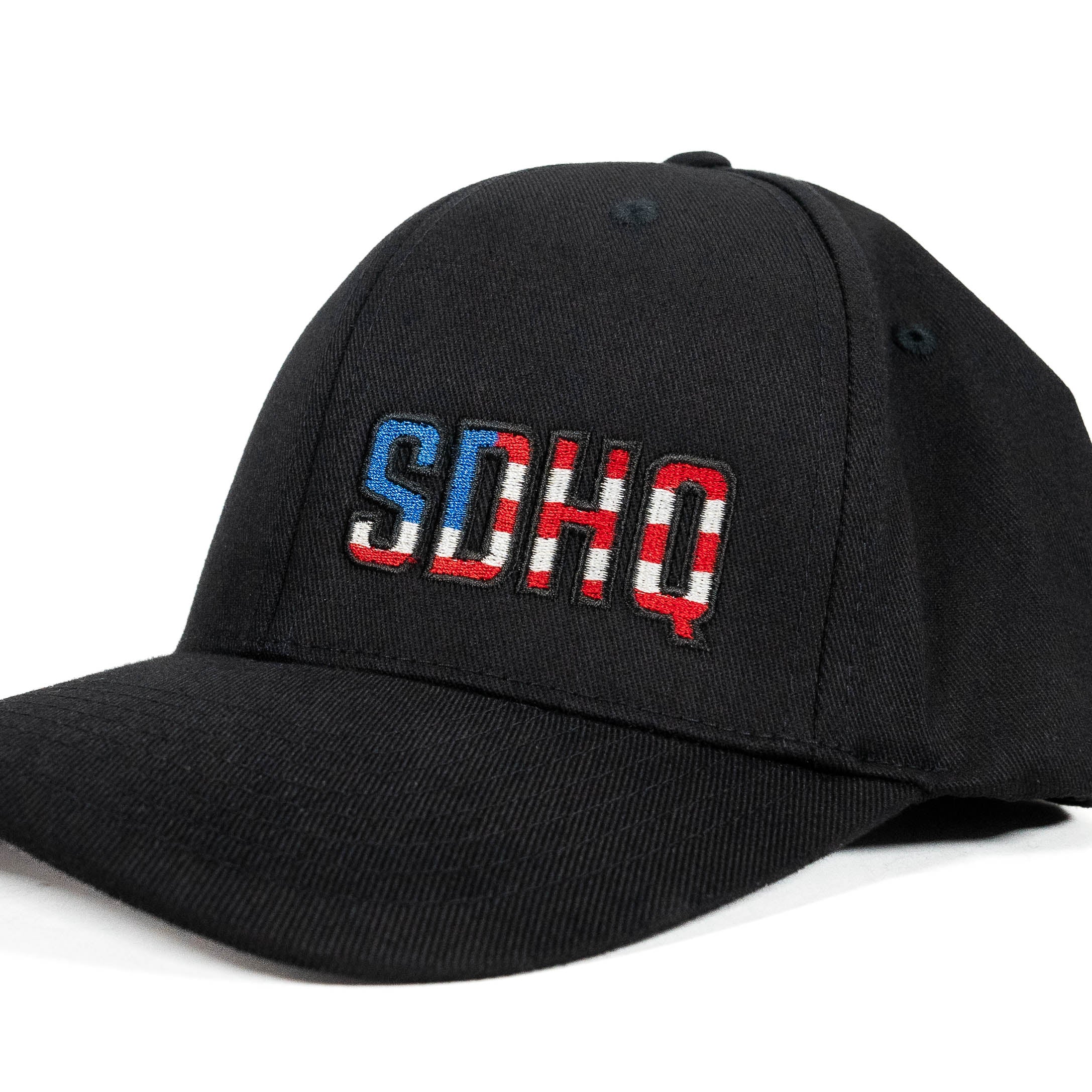 SDHQ USA Black Flex Fit Hat