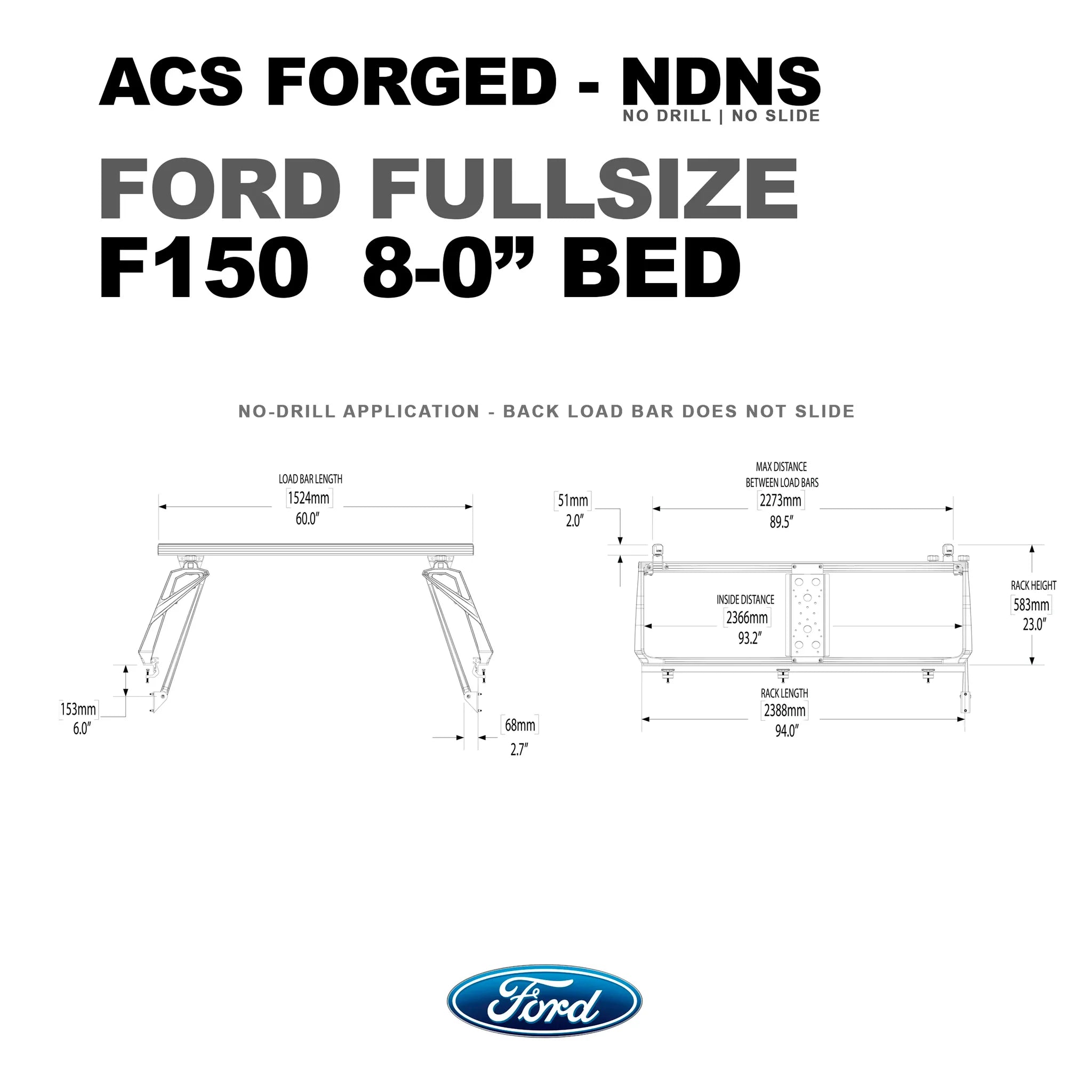 Active Cargo System - FORGED NO DRILL - Ford