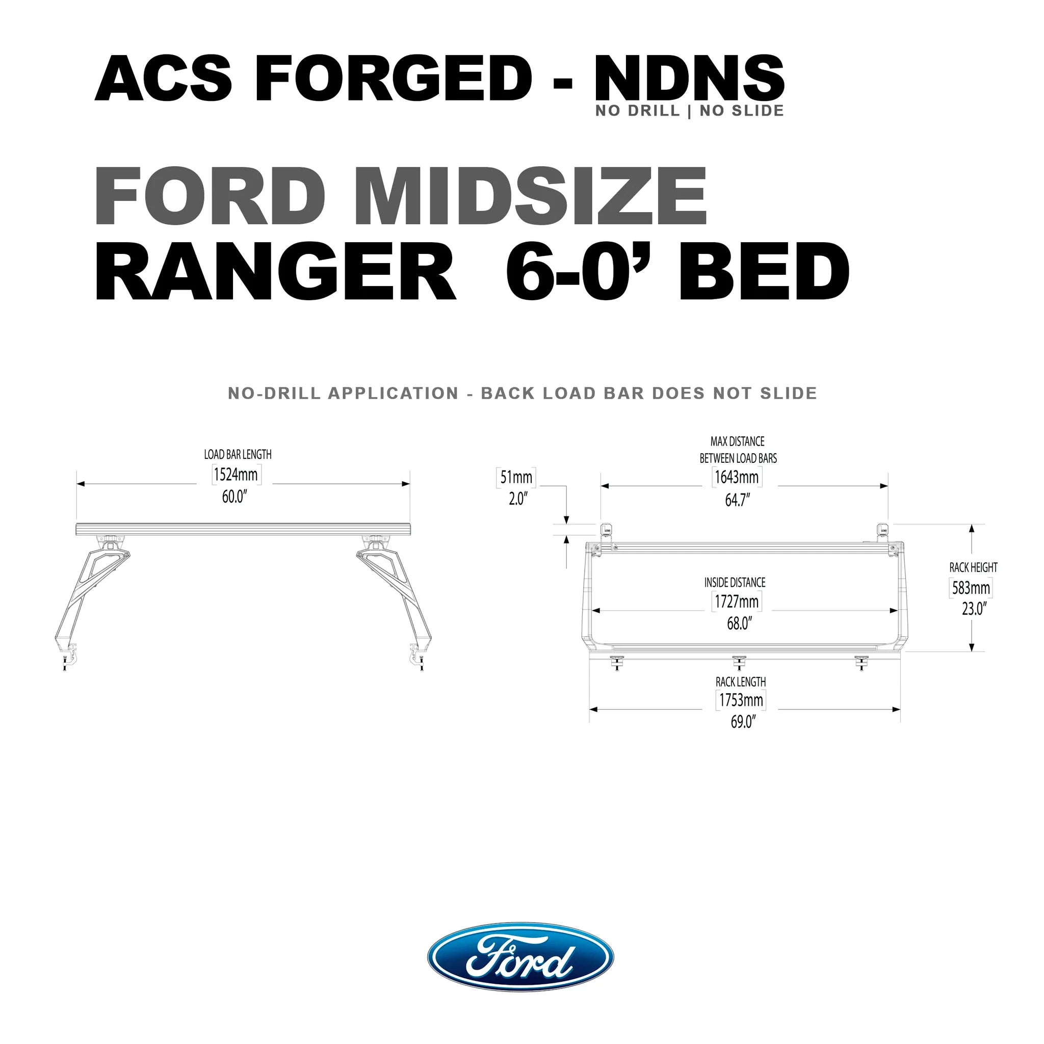 Active Cargo System - FORGED NO DRILL - Ford