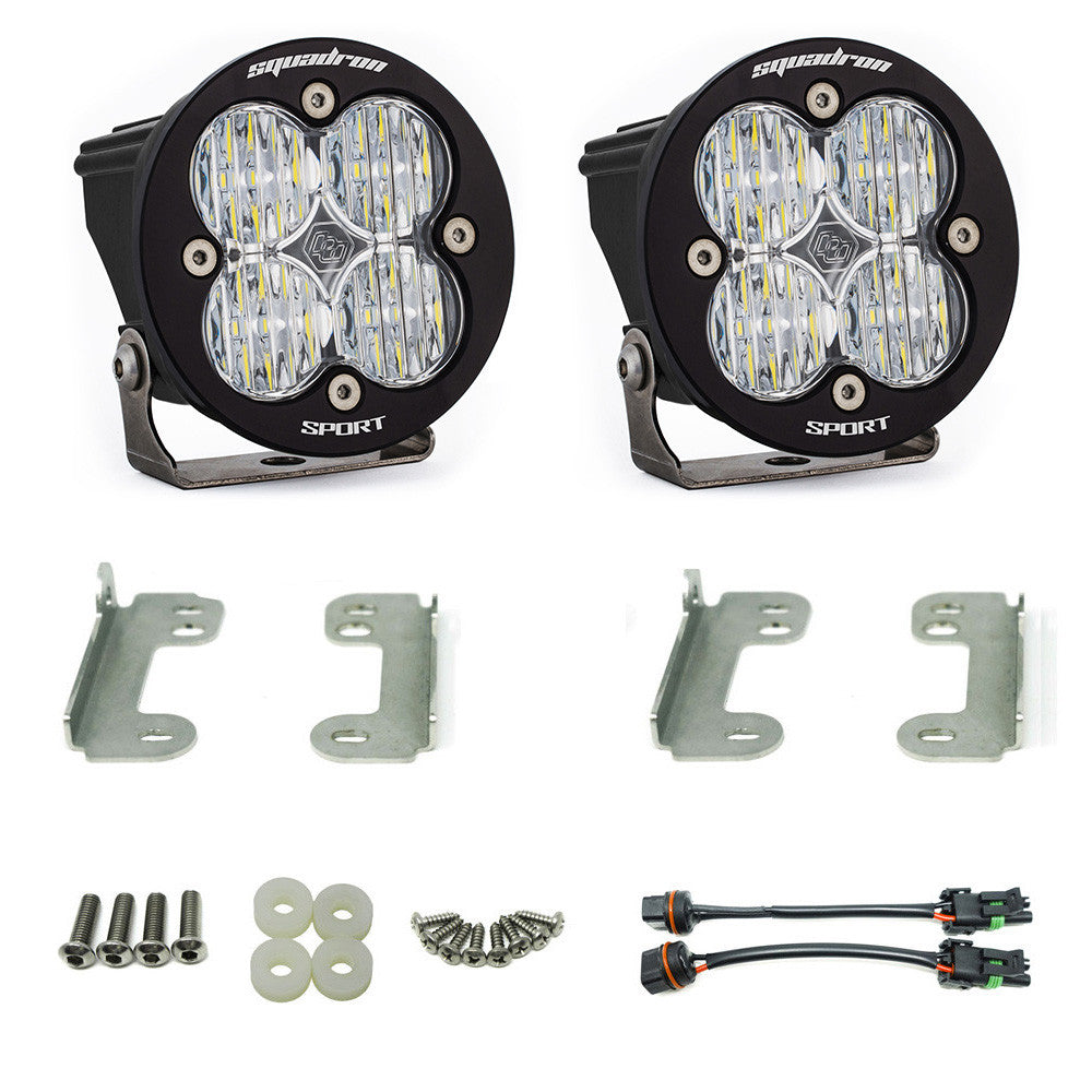 Jeep JK Squadron-R Sport Fog Pocket Light Kit (Clear) Display of Included Parts