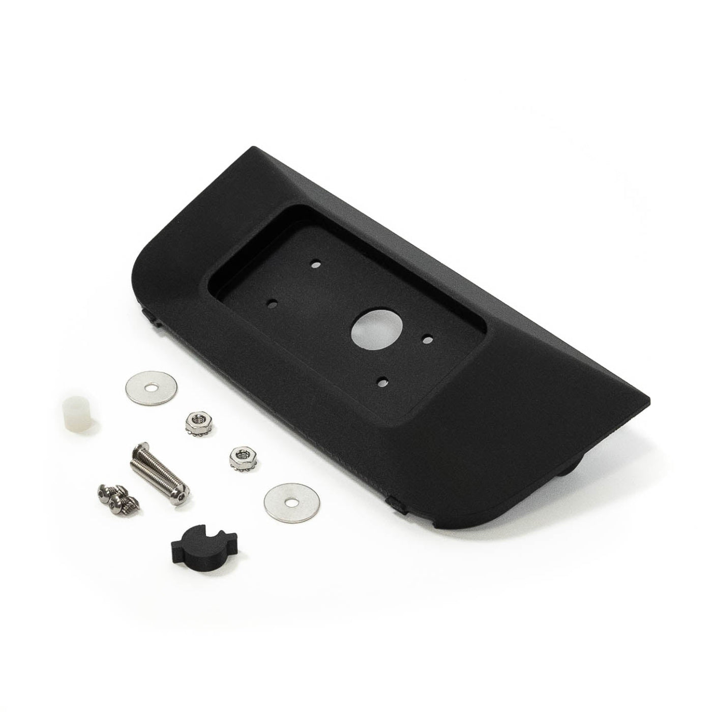 2021-2024 Ford Bronco SDHQ Built Overhead Switch Pros Keypad Mount display of included parts and hardware 