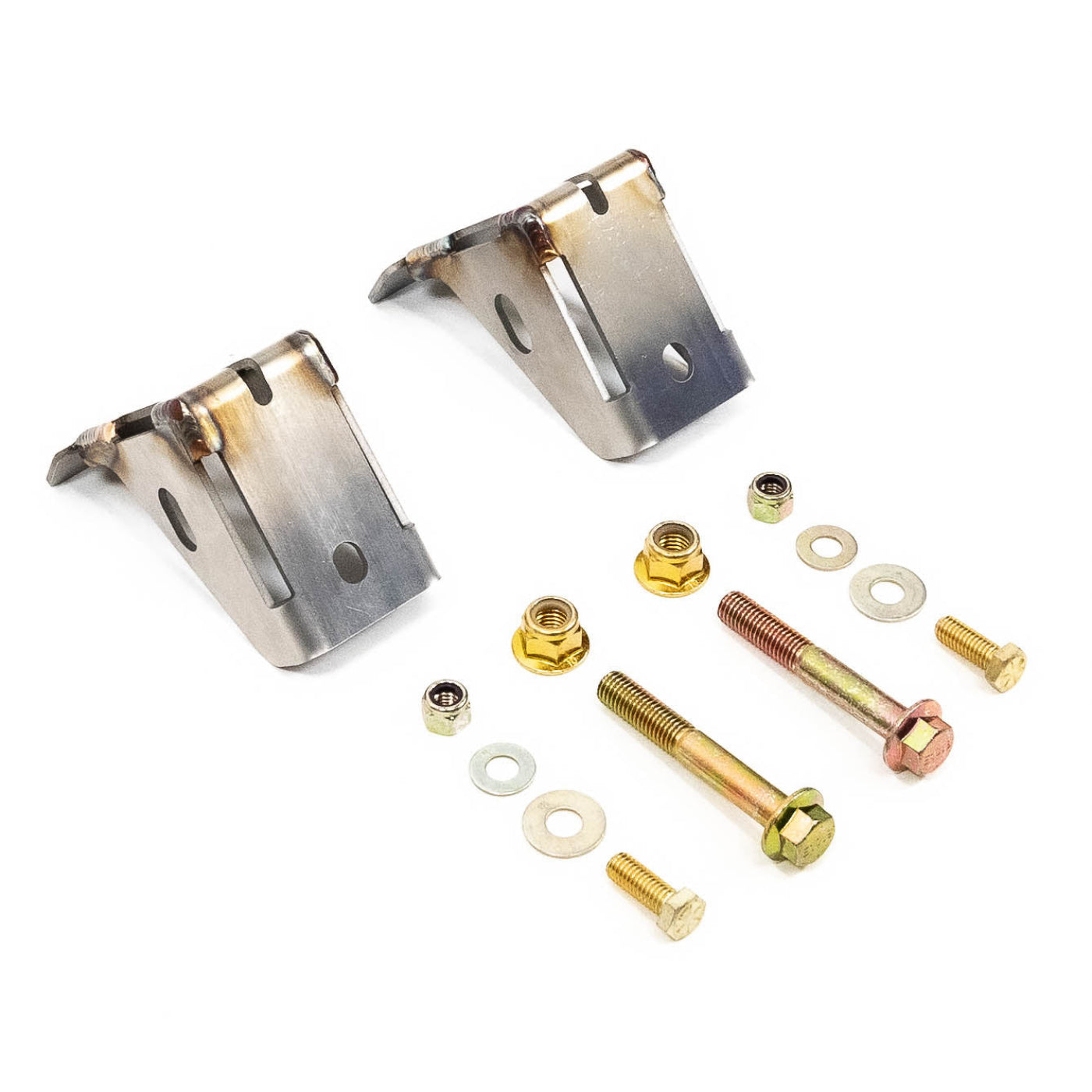 '09-25 Ford F-150 SDHQ Built Rear Shock Guards display of included parts and hardware 