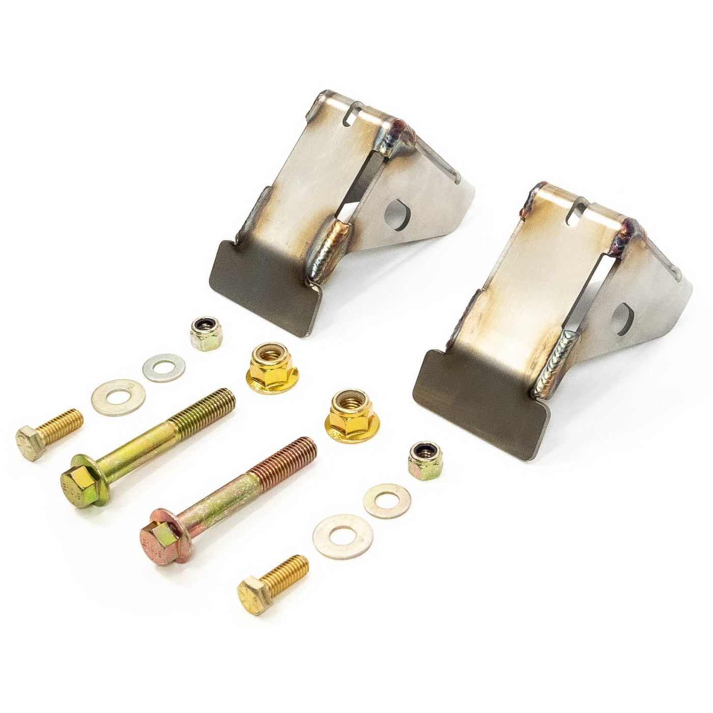 '09-25 Ford F-150 SDHQ Built Rear Shock Guards display of included parts and hardware 