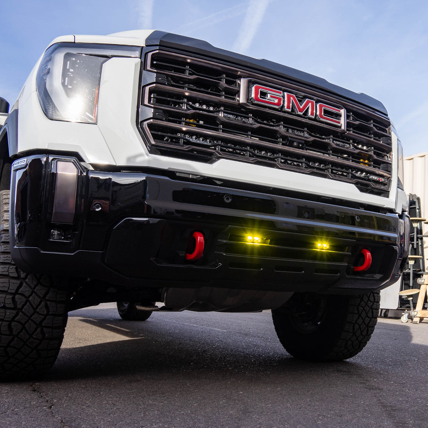 SDHQ Built '24-25 GMC Sierra 2500/3500 Bumper S2 Pod Mounting Kit installed 