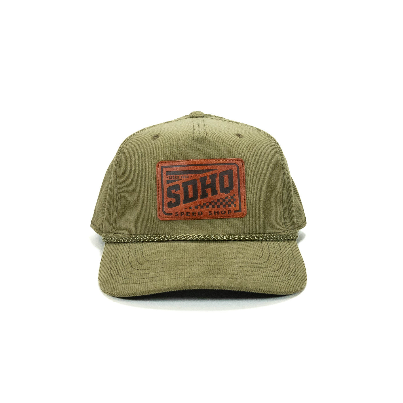 SDHQ Speed Shop Green Corduroy Hat