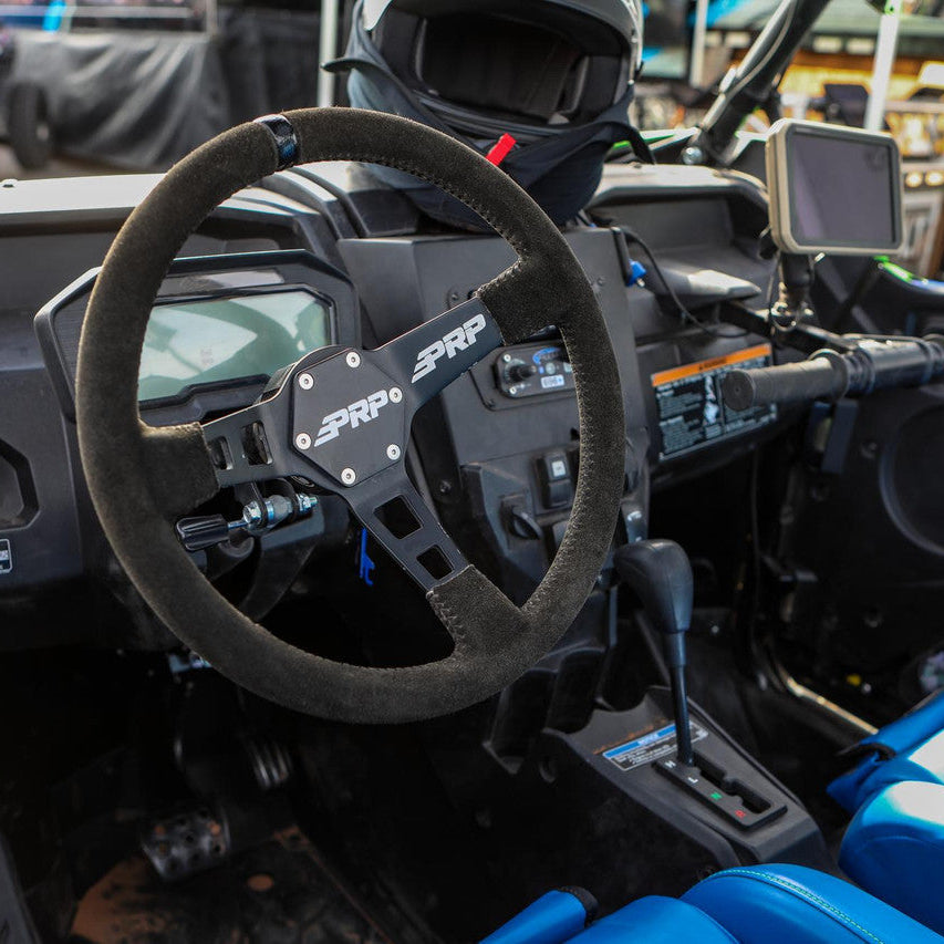PRP Deep Dish Suede Steering Wheel Front View