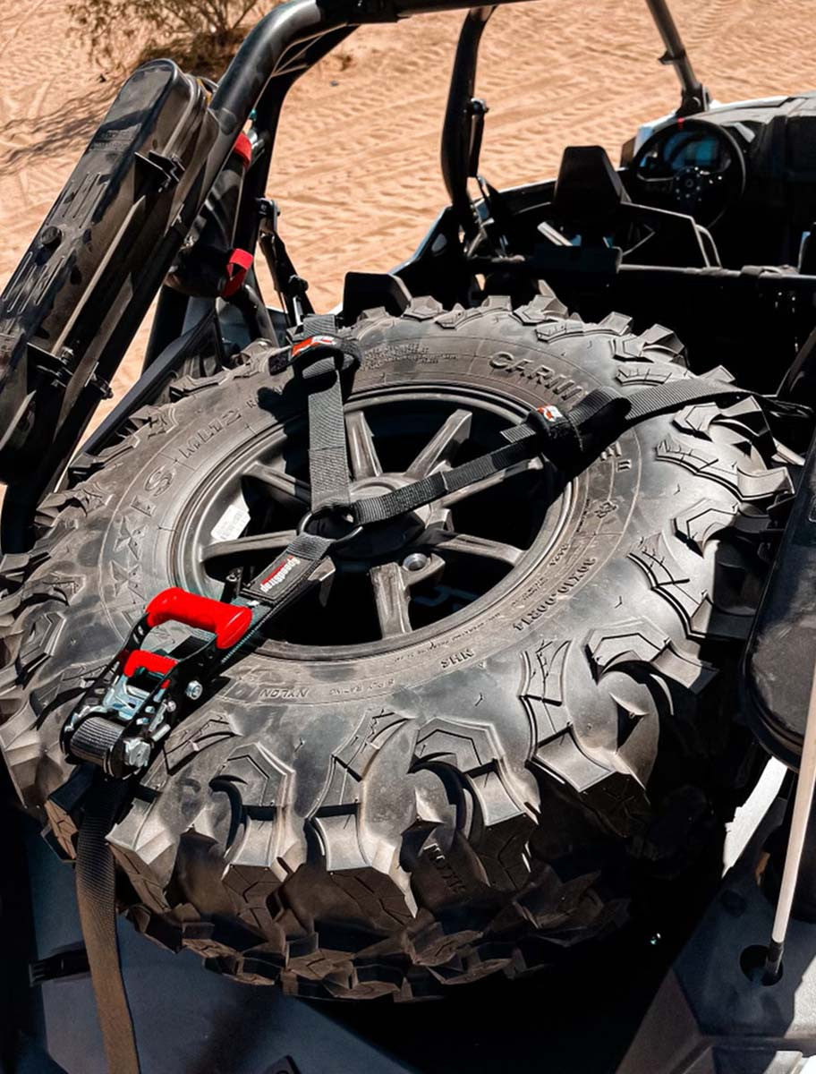 Spare Tire 3-Point 1.5 in. Tie Down w/ Swivel Hooks